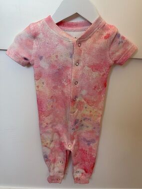 P.J. Salvage Kids Pink Tie-Dye Short-Sleeve One-Piece